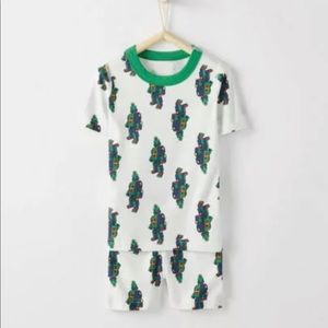 Hanna Andersson Boys Short Pajamas Robots, 3T NEW